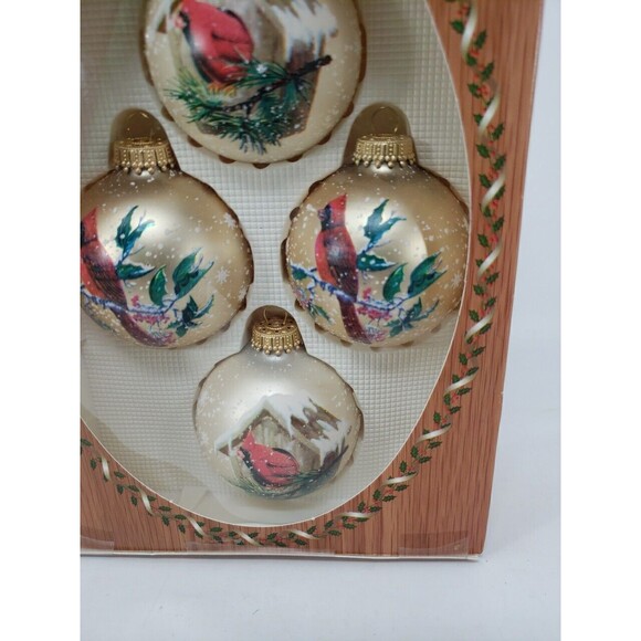 Krebs Christmas Ornaments Cardinals Woodland Accent Collection VTG Excellent - Picture 5 of 16
